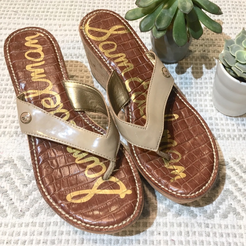 NWOT Sam Edelman Romy Platform Wedge Thong Sandal